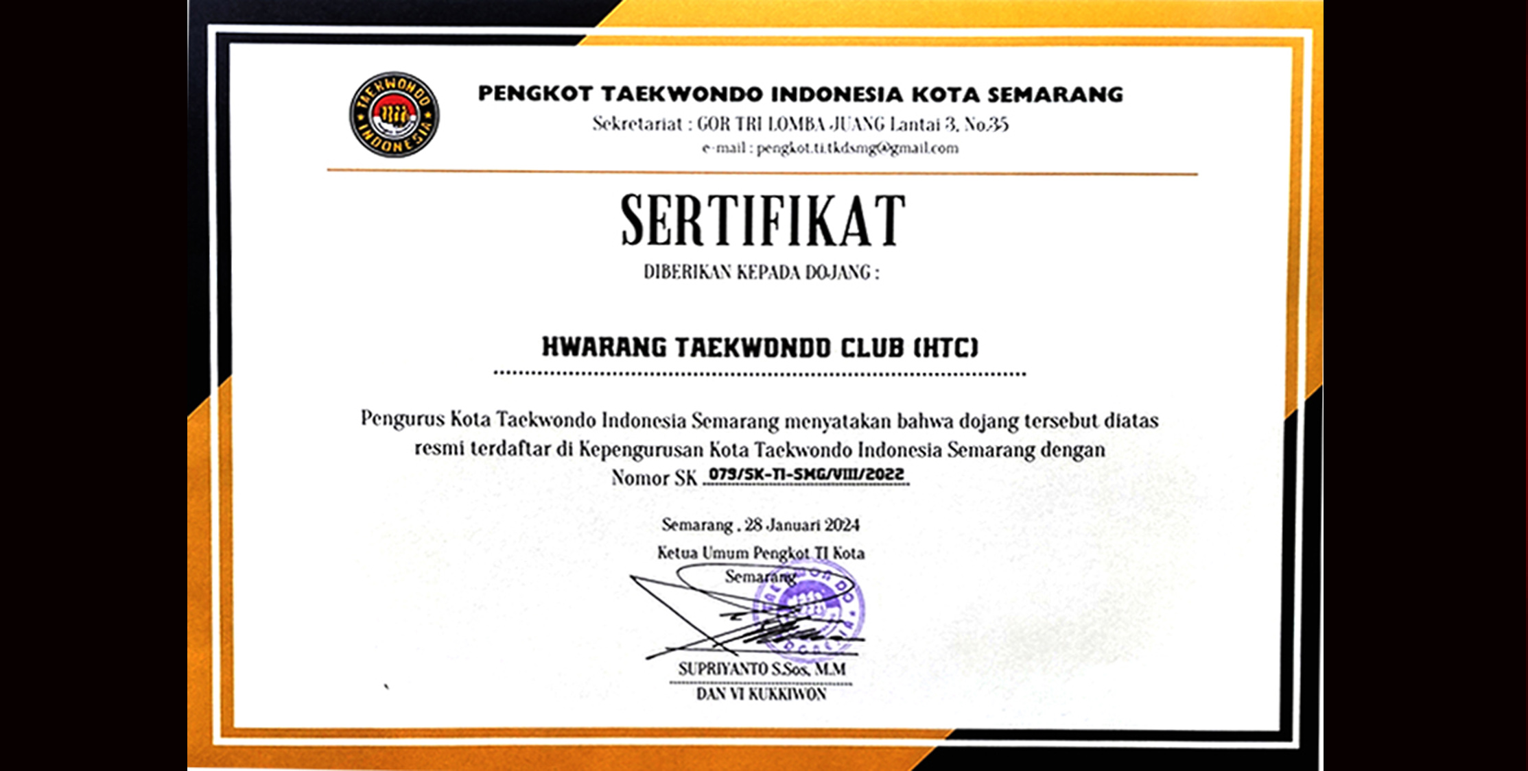 Taekwondo Indonesia Dojang HTC SEMARANG ti-htc.com